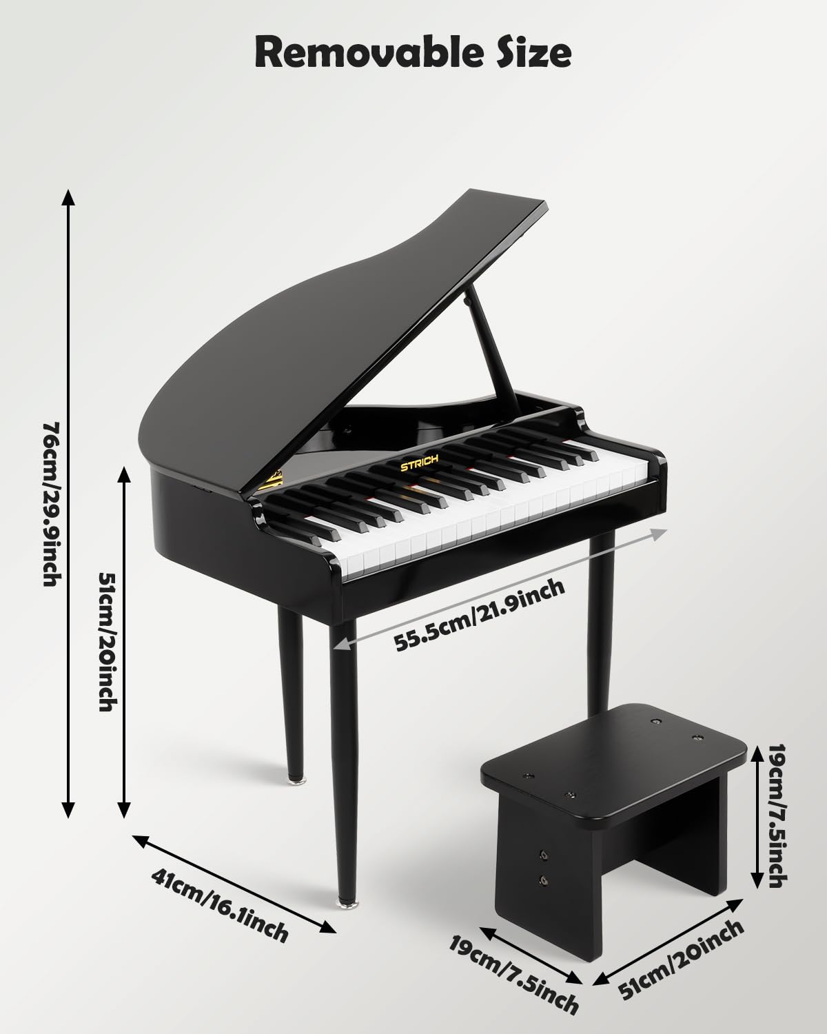 STRICH SEK-60 includes 128 tones and rhythms for diverse practice.