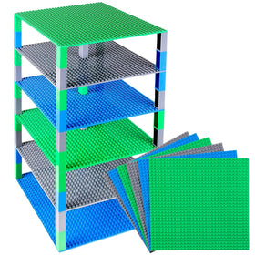 Strictly Briks blue 10x10 baseplate provides a stable surface for creative builds.
