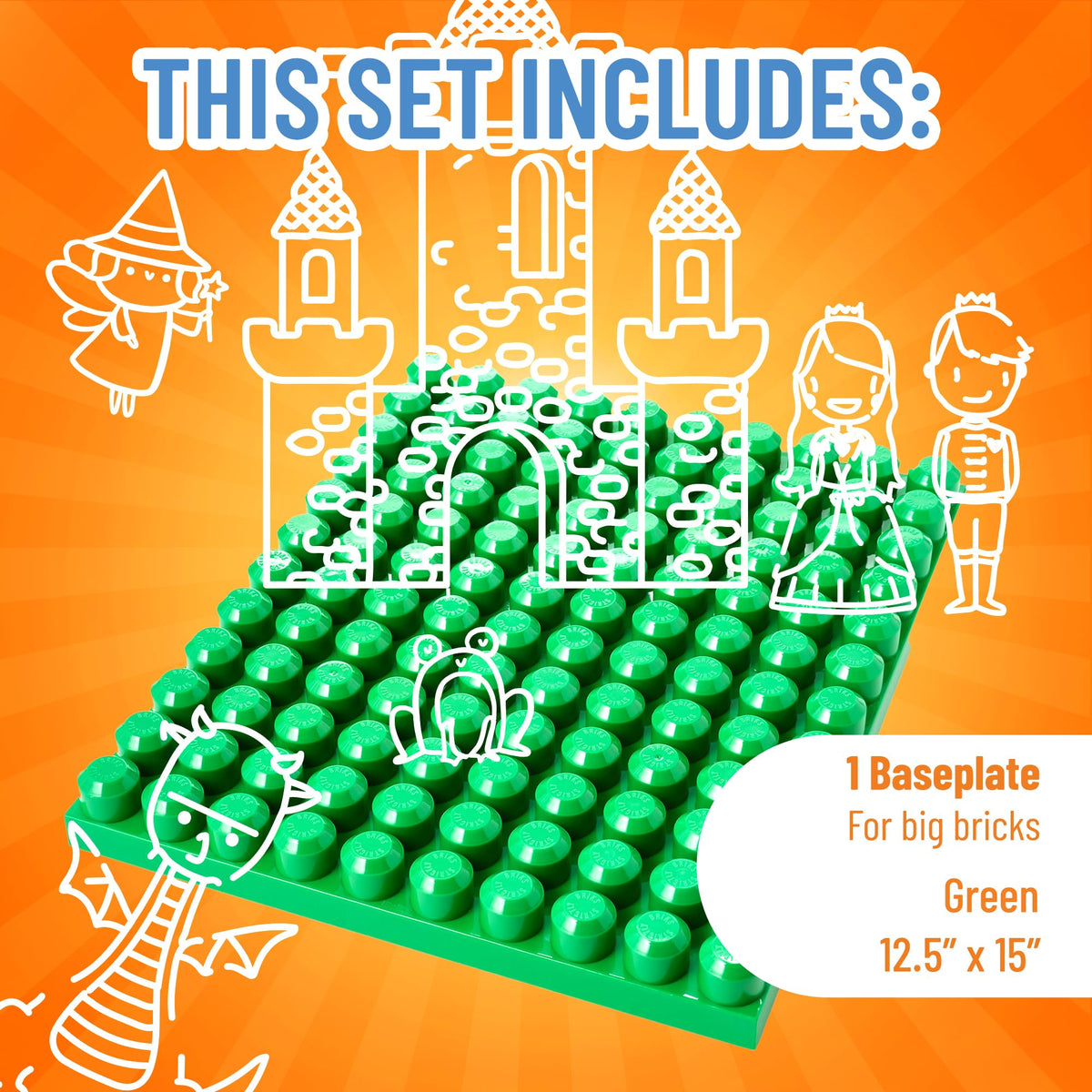 Strictly Briks baseplate for toddler play area—safe, brand-compatible play surface.