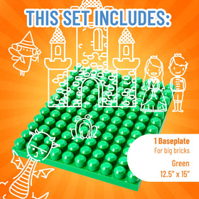 Strictly Briks baseplate for toddler play area—safe, brand-compatible play surface.
