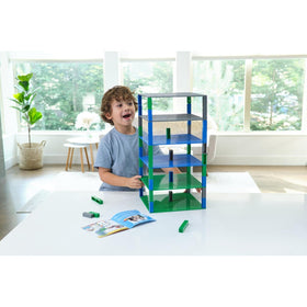 Includes six baseplates and 50 stackers for immediate building fun.