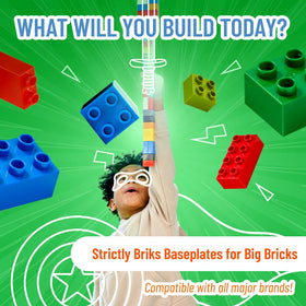Strictly Briks kid-friendly building surface—spacious area for imaginative projects.