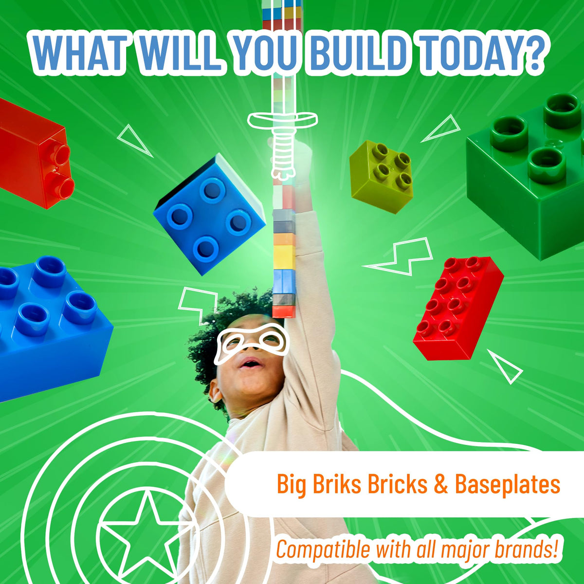 108-piece set encourages open-ended play for kids ages 3 and up