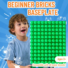 Strictly Briks stackable baseplate top view—ample space for expansive city builds.