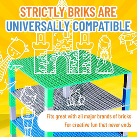 Strictly Briks 50-stackers enable tall, gravity-defying tower configurations.