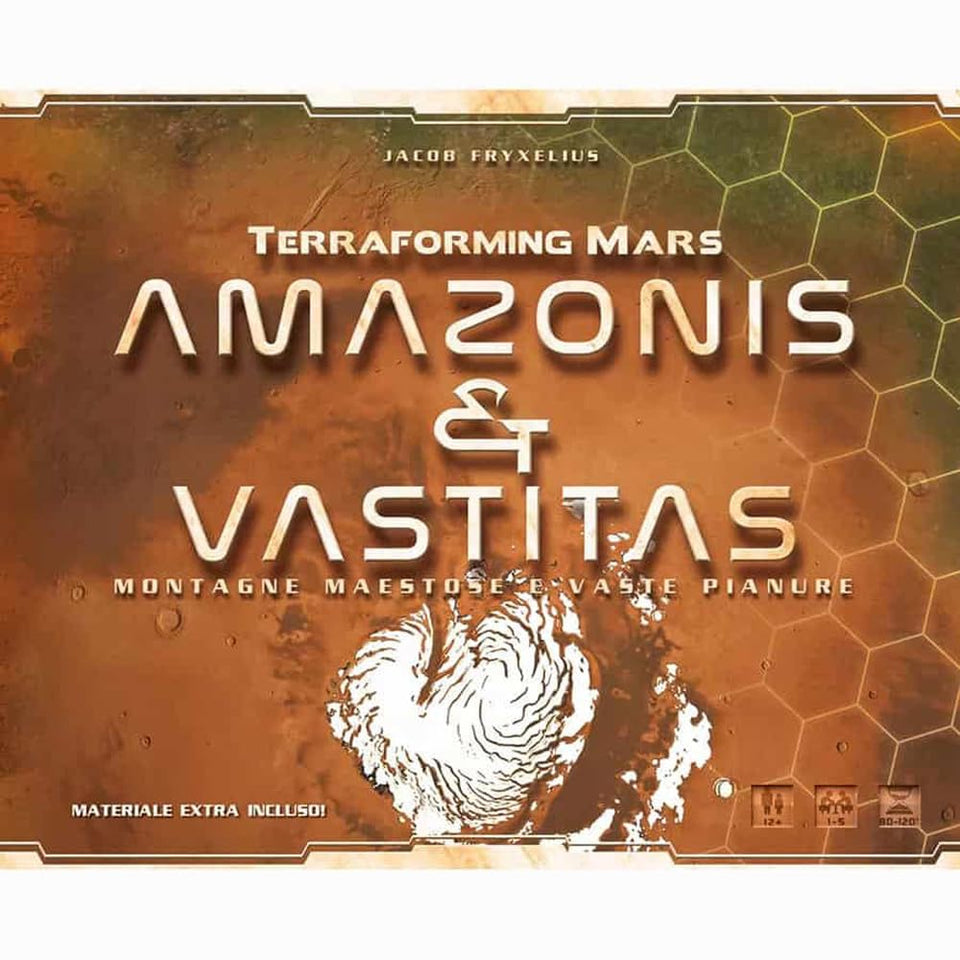 Stronghold Games Amazonis map art for immersive terraforming planning.