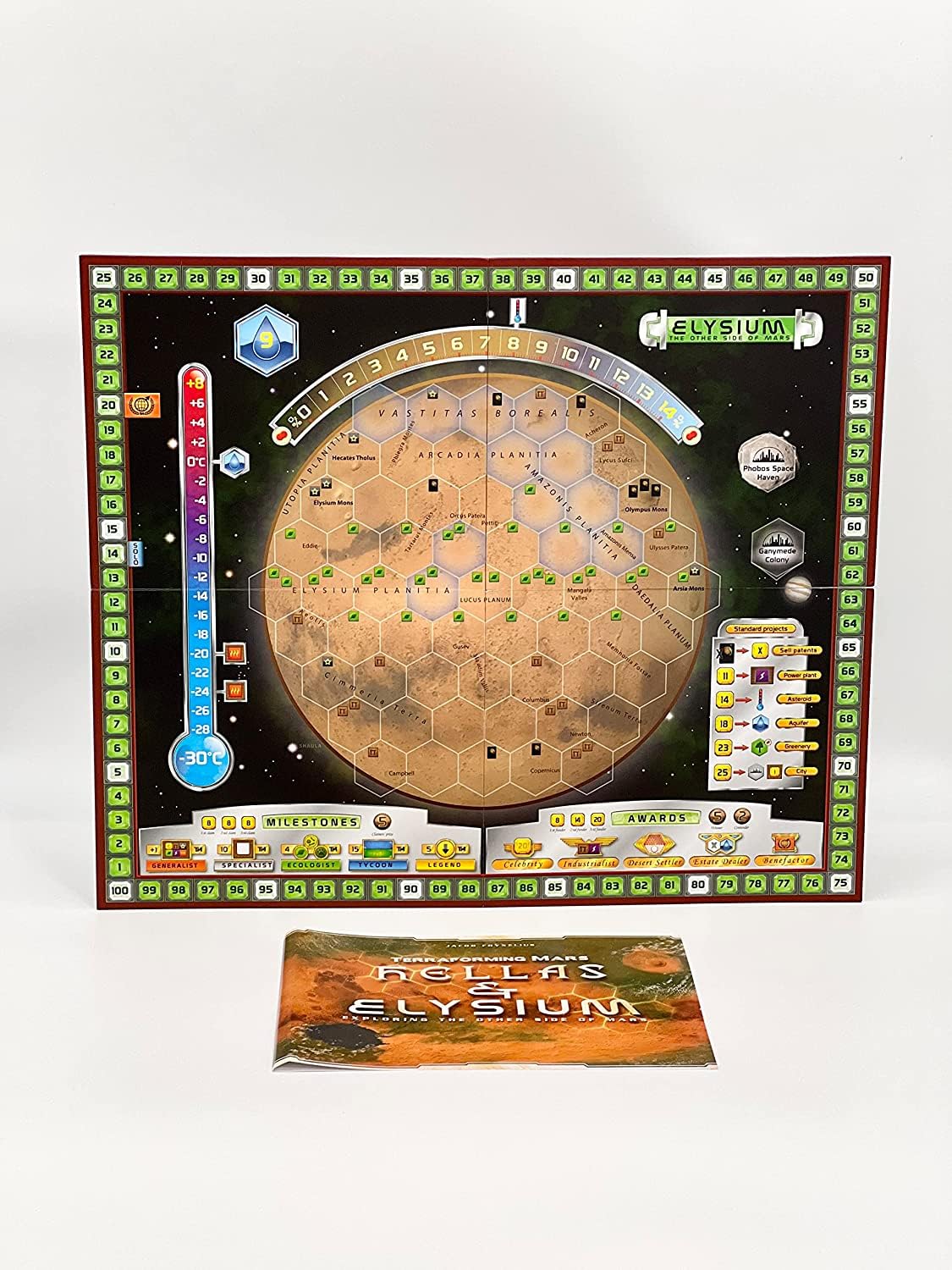Elysium map by Stronghold Games showing expansive lowlands and oceans