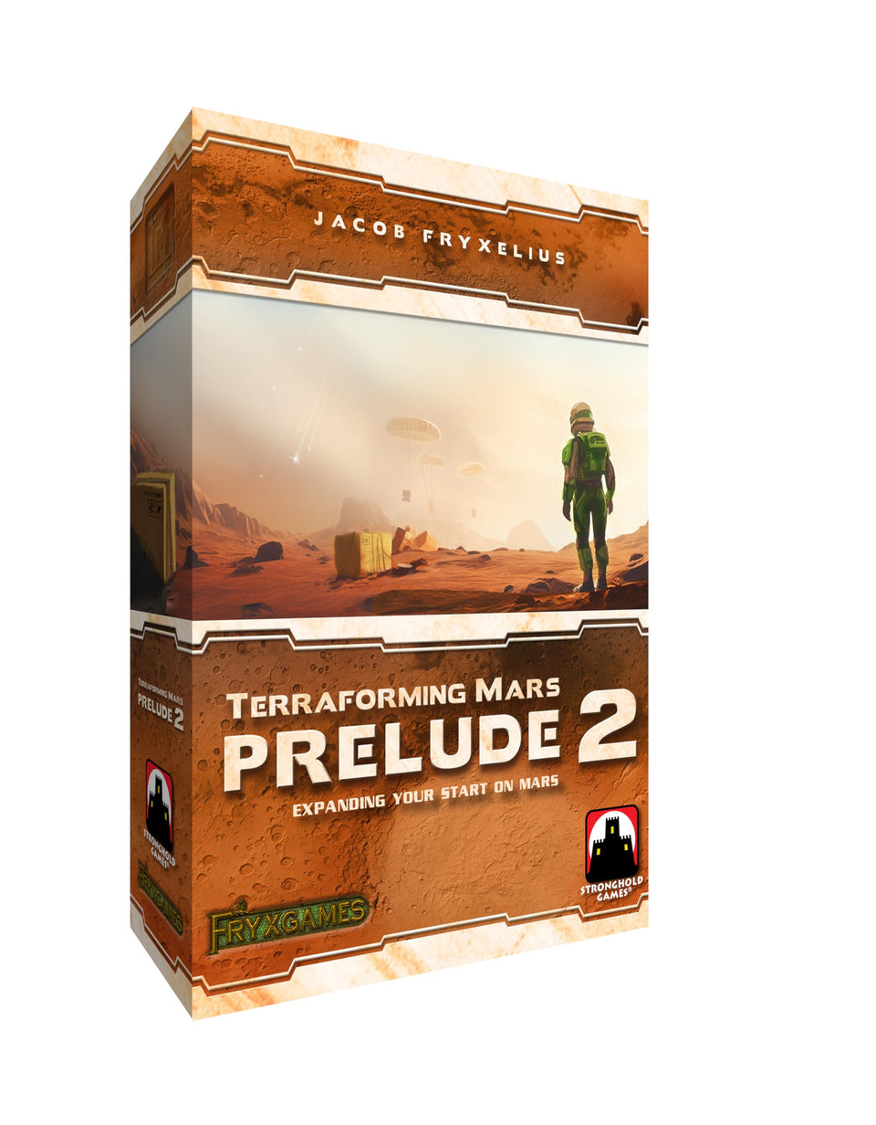 Stronghold Games Terraforming Mars Prelude 2 card art showing fresh cards expanding strategies.
