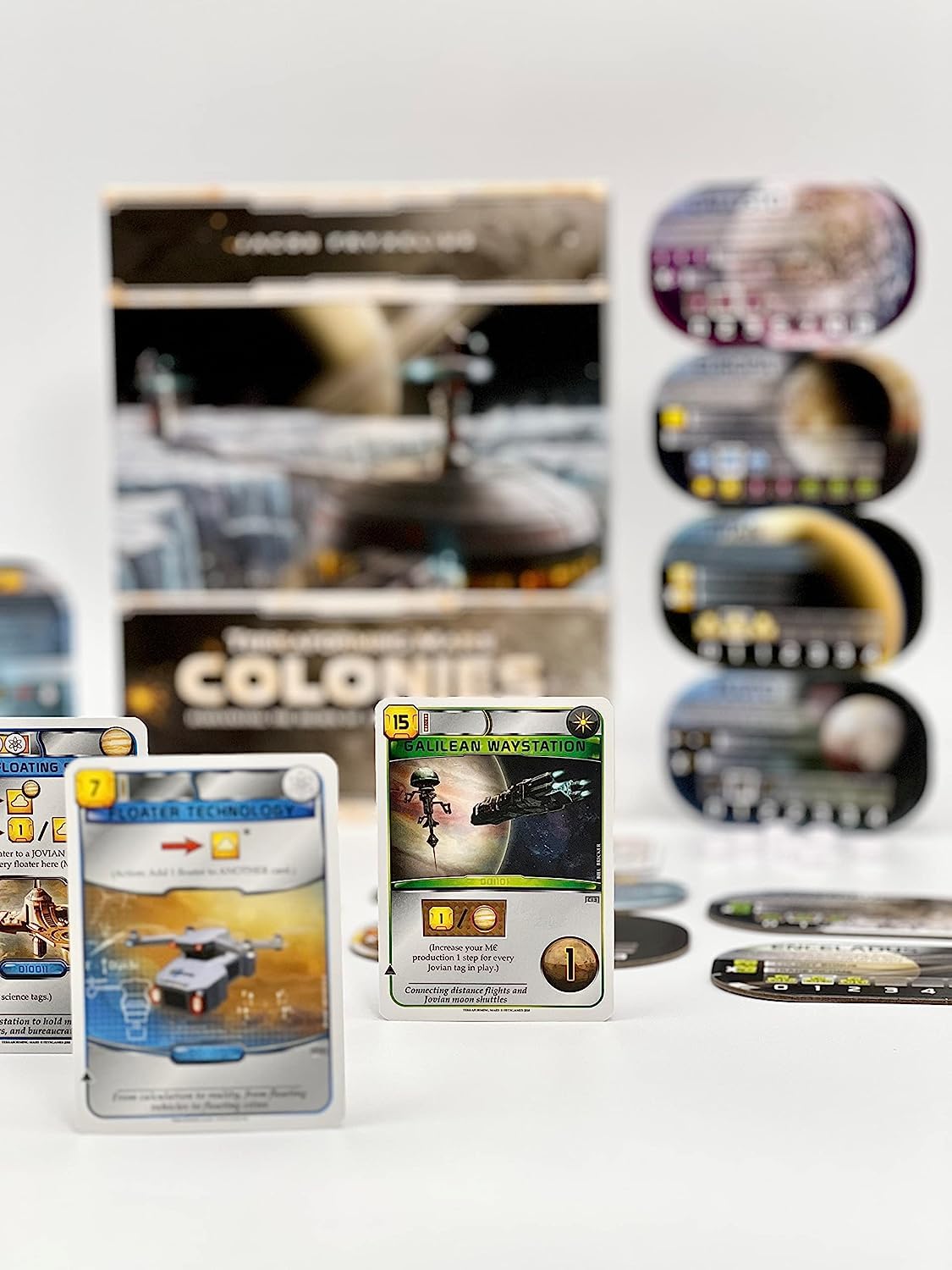 Terraforming Mars: The Colonies resource track and markers by Stronghold Games for precise tracking