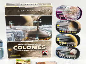 Stronghold Games Terraforming Mars: The Colonies tiles and tokens provide tactile, strategic gameplay nuance