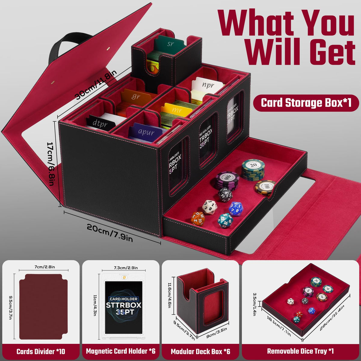 STTRBOX removable card sleeves protect cards during organization