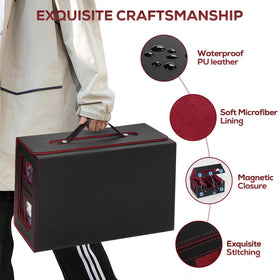 STTRBOX holds 600+ double-sleeved cards for robust storage.
