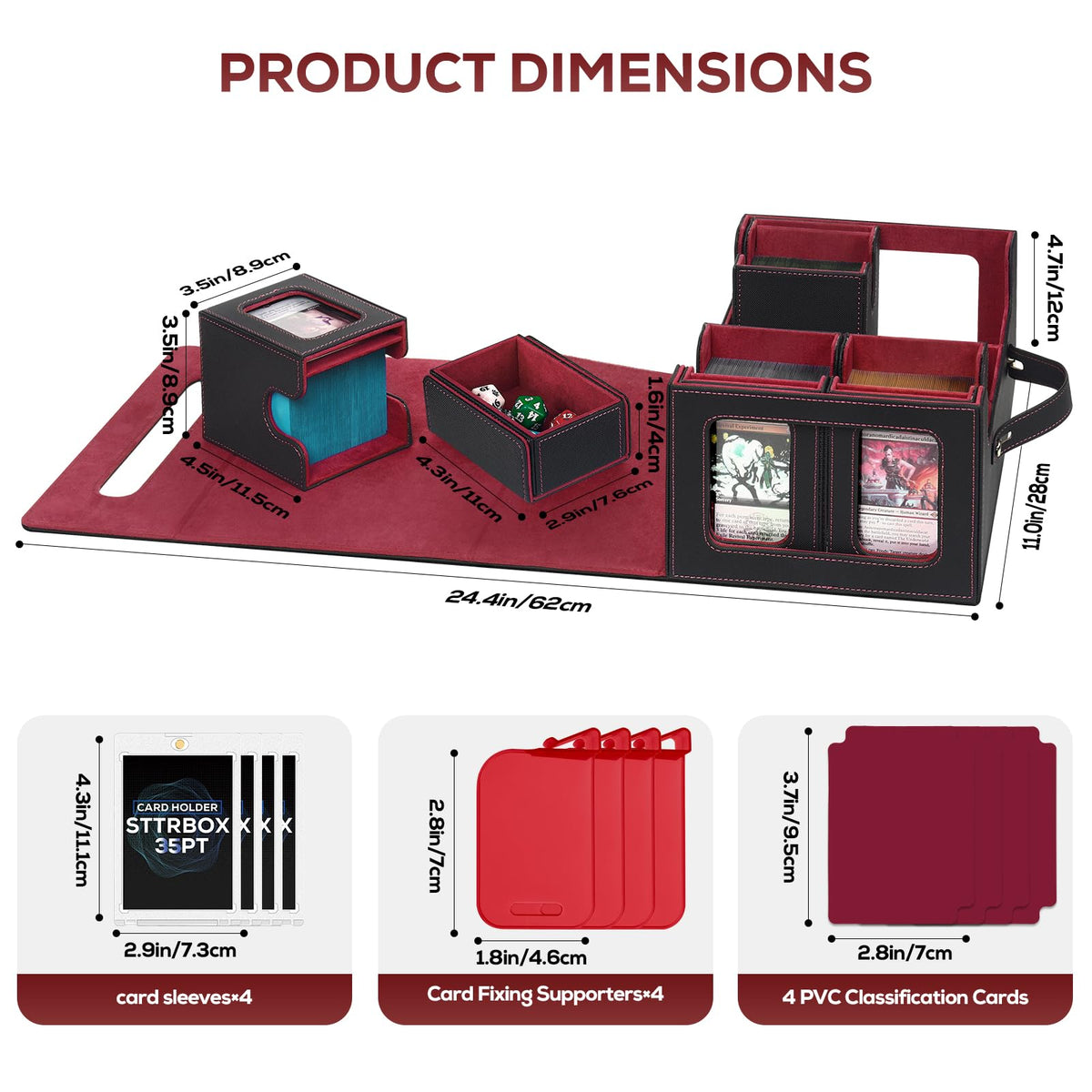 STTRBOX premium faux leather exterior provides waterproof protection and premium feel.