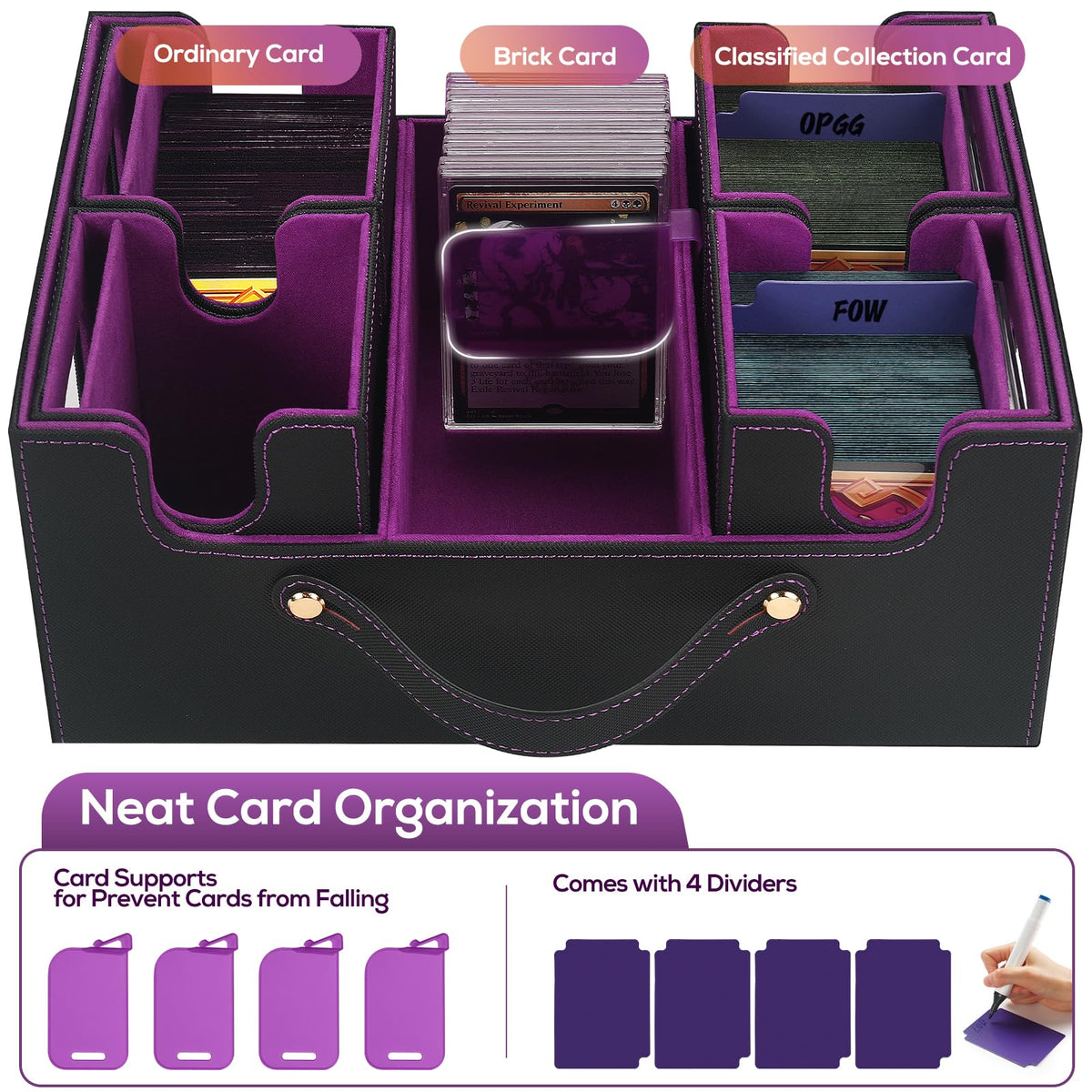 STTRBOX soft microfiber lining protects cards from scratches and creases