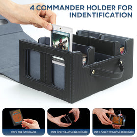 STTRBOX MTG storage box large capacity for double-sleeved, single-sleeved, or sleeveless cards.