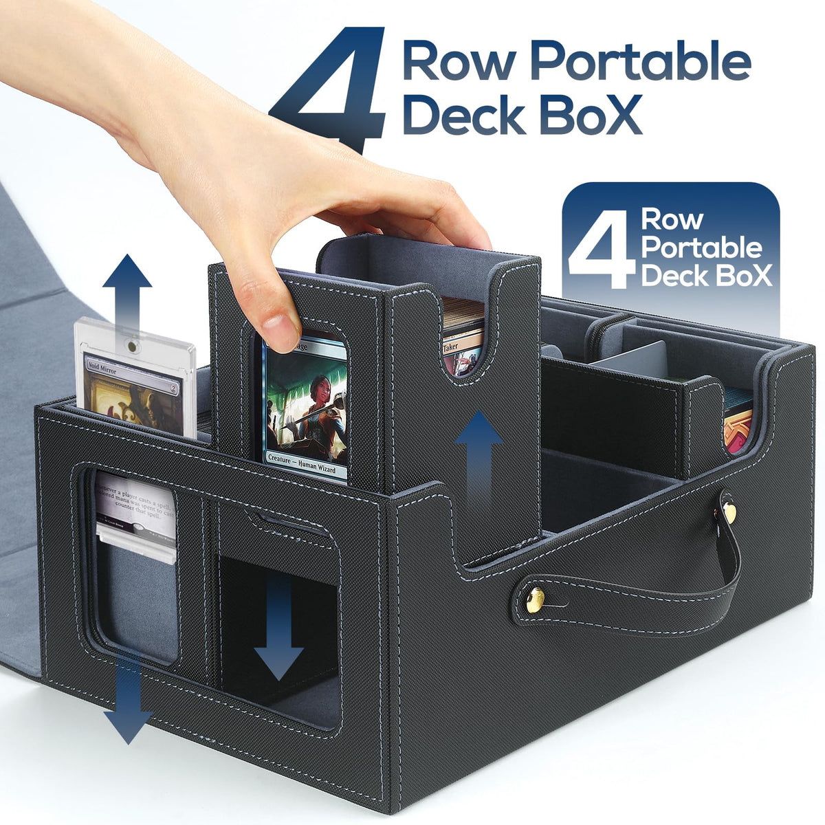 STTRBOX MTG storage box packaging shown as gift-ready and collector-friendly.