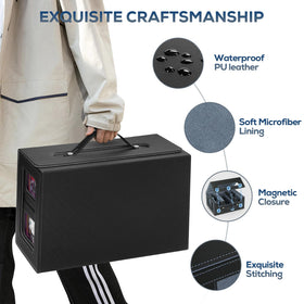 STTRBOX MTG storage box microfiber lining protects cards during transport.