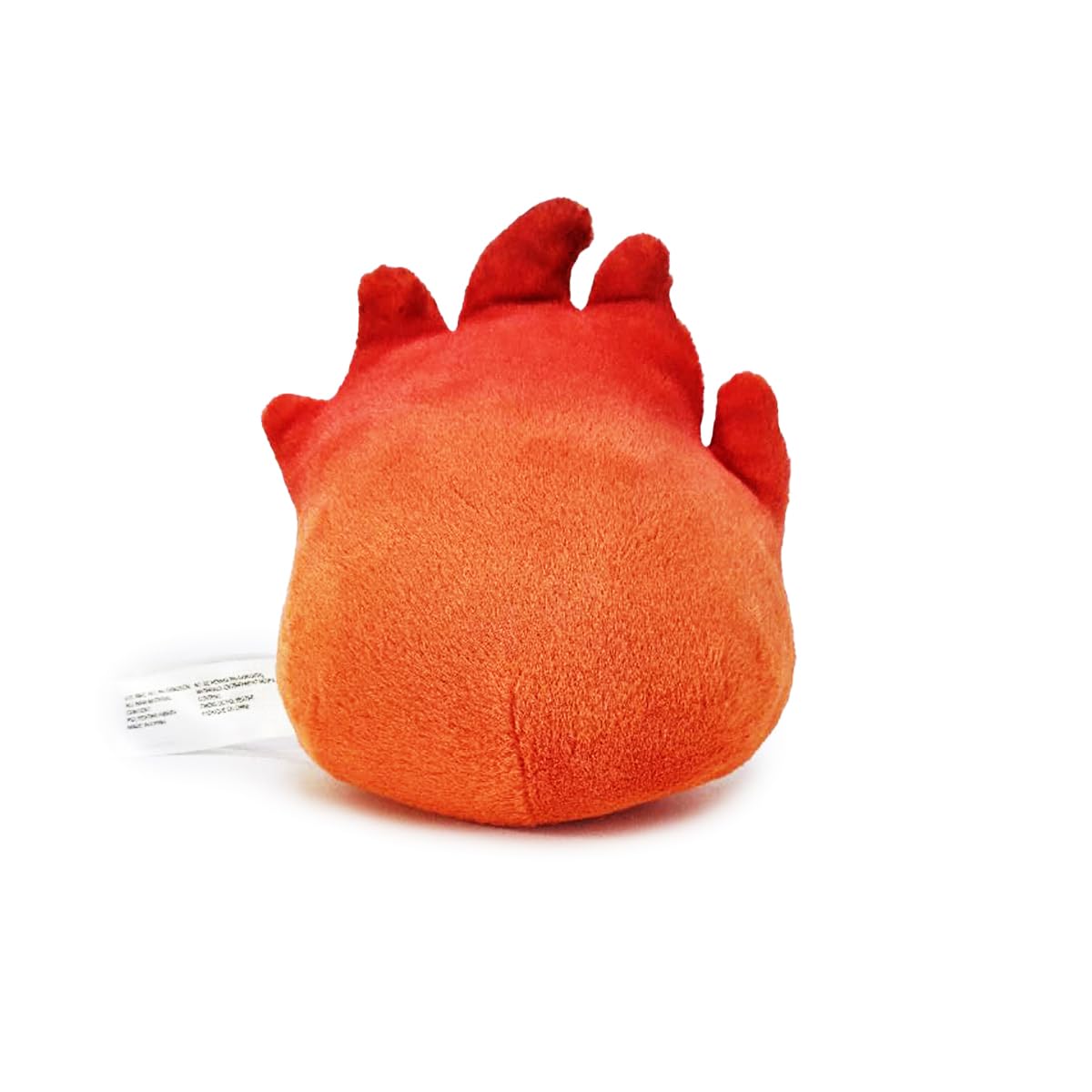 Close-up of Calcifer plush fabric, soft and cozy texture.