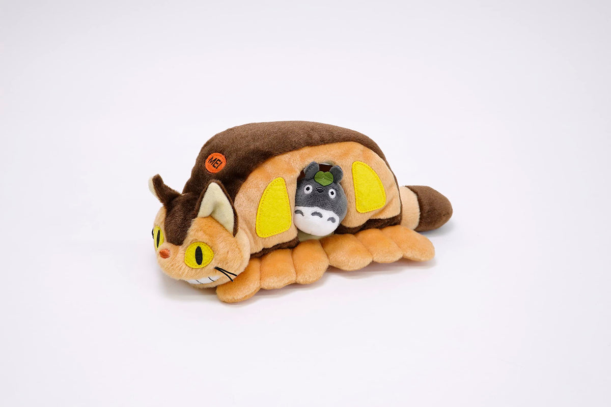 Studio Ghibli Catbus House plush on shelf, ideal display piece