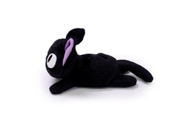 Studio Ghibli Jiji plush face detail with friendly eyes for playful decor.