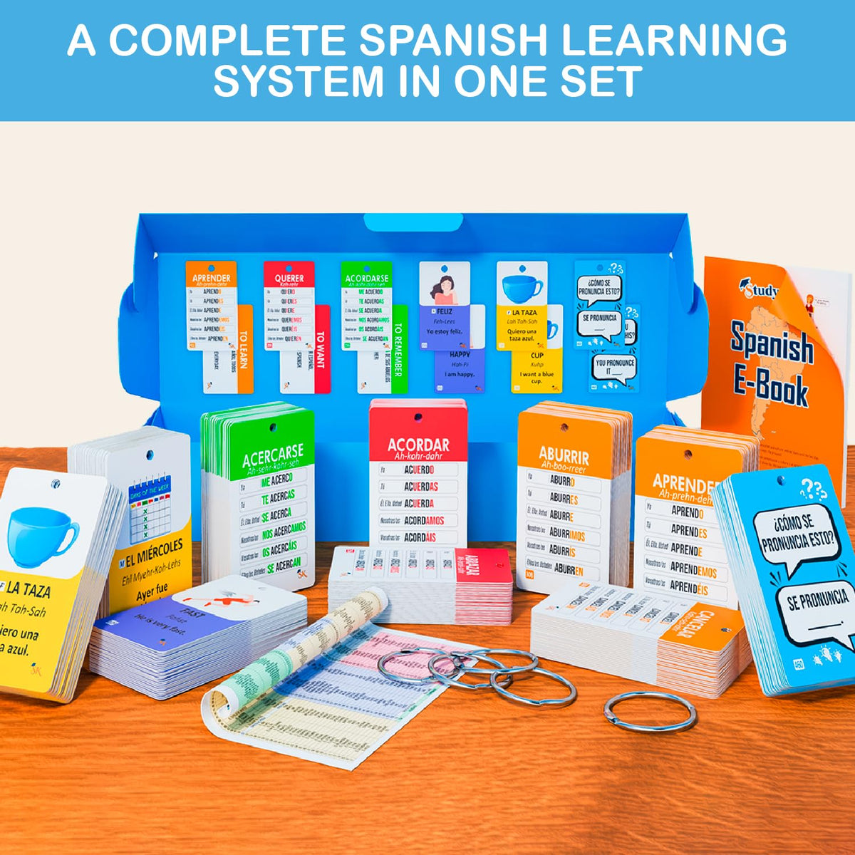 Study Key verb conjugations card shows accurate forms for learners