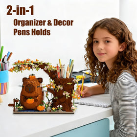 STUDYBOCKS Capybara desk organizer close-up shows practical storage for pens.