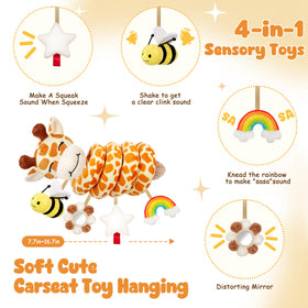 Stuffed tail is removable for safety and easy cleaning.