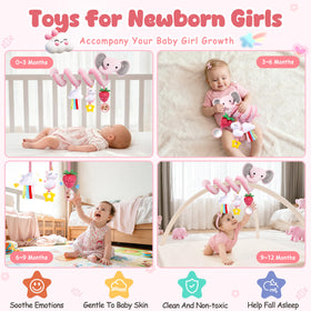 Detachable unicorn toy with clip for flexible newborn engagement