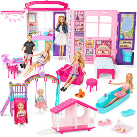 Style Shine doll house foldable compact design for easy storage and travel.