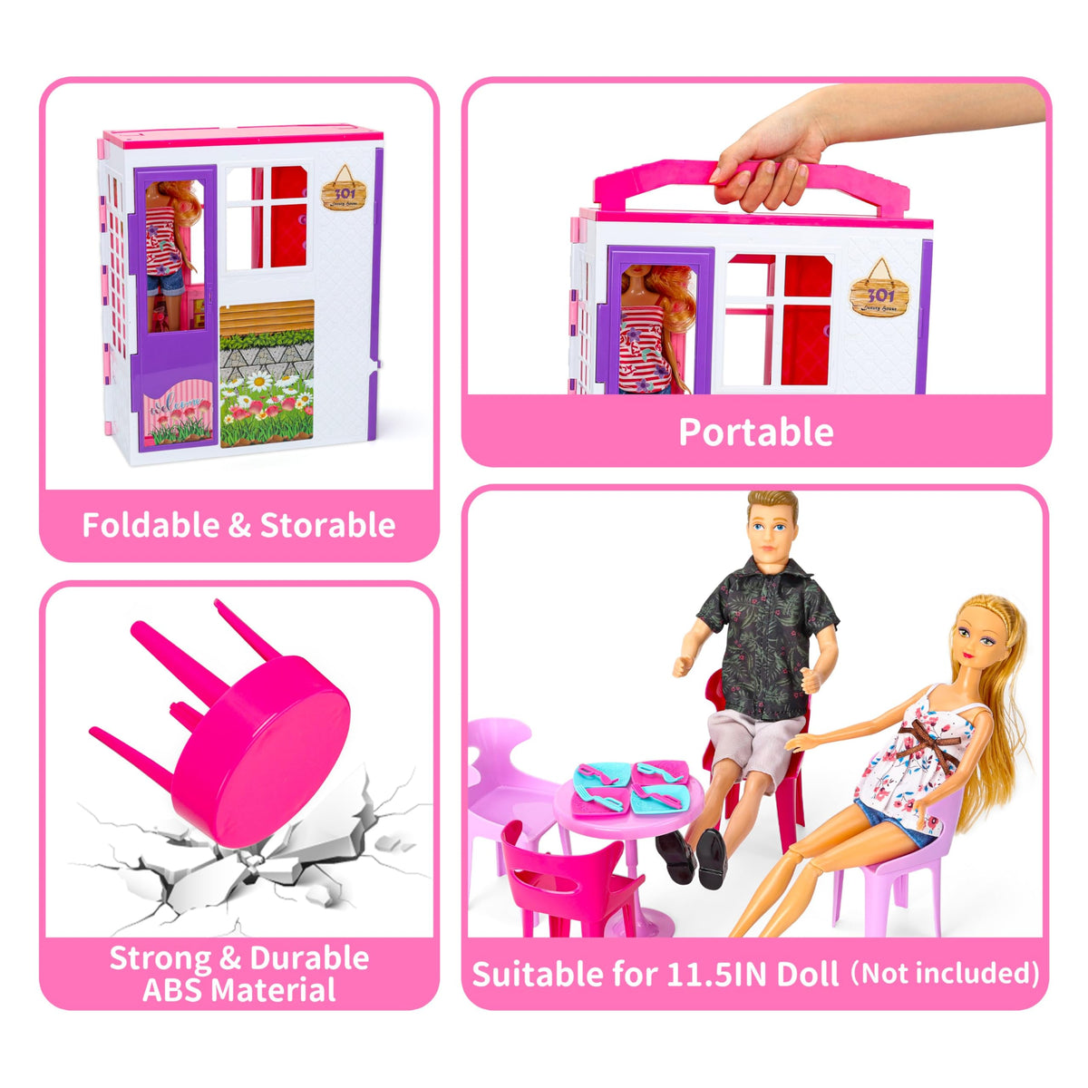 Style Shine doll house interior features cozy accessories that spark imaginative play.