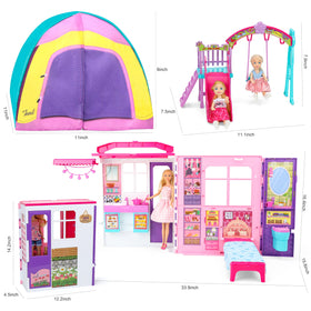 Style Shine dining table and chairs for group play.