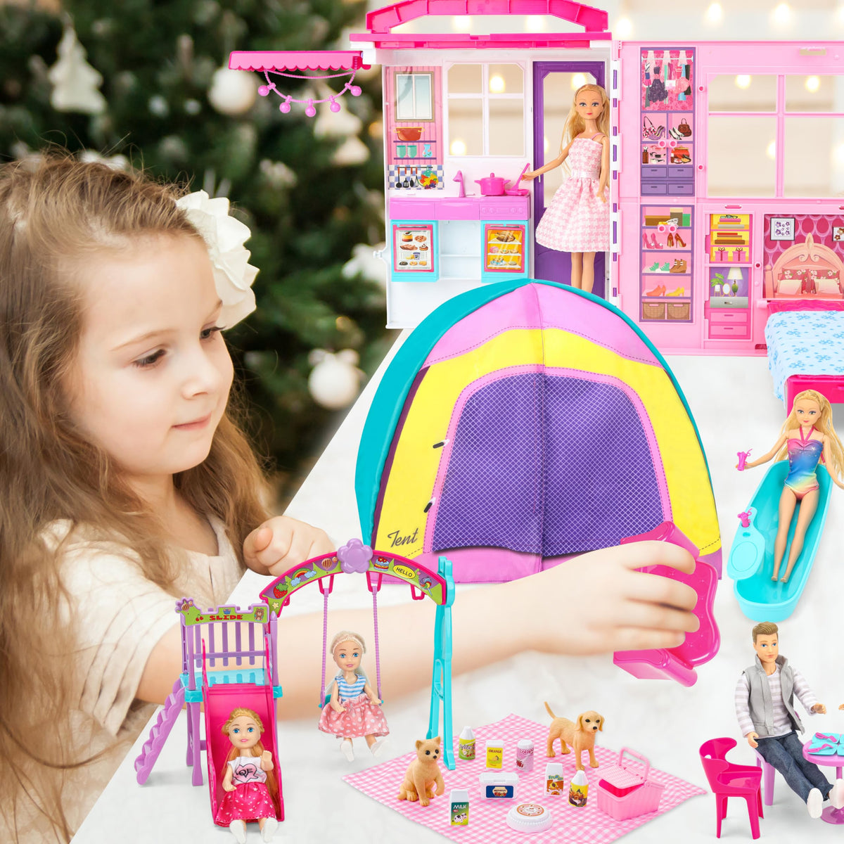 Style Shine two included dolls for storytelling adventures.