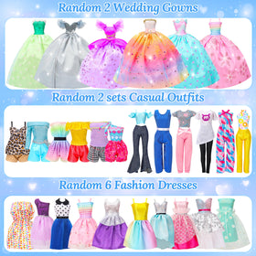 Style Shine wedding gown doll outfit offers elegant dress options for pretend weddings