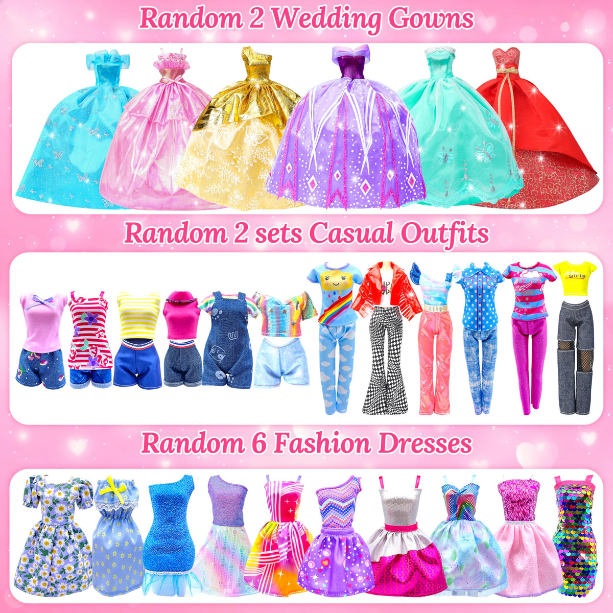 Style Shine wedding gowns spark imagination for fancy doll moments.