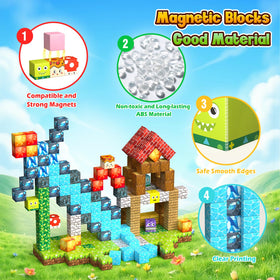 Styleeasy magnetic cubes with safe grip aid little hands during construction.