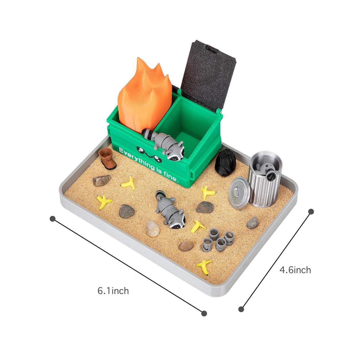 Stylor raccoon miniature figure adds playful character to your desk