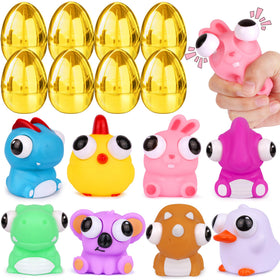 StzMamil golden Easter egg with eye-pop toy, ideal as a party favor.