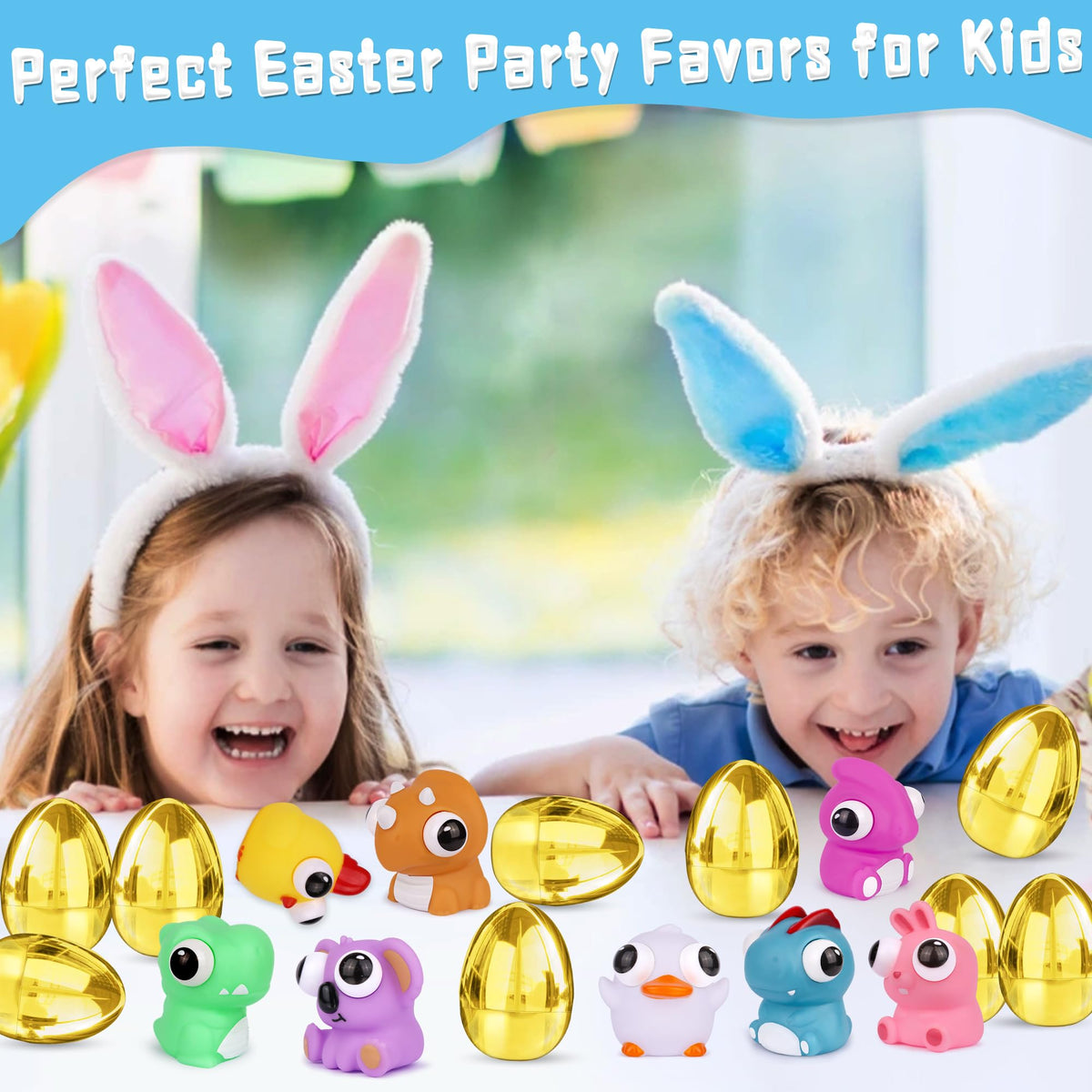 StzMamil eye-pop squishies provide tactile fun during egg hunts.