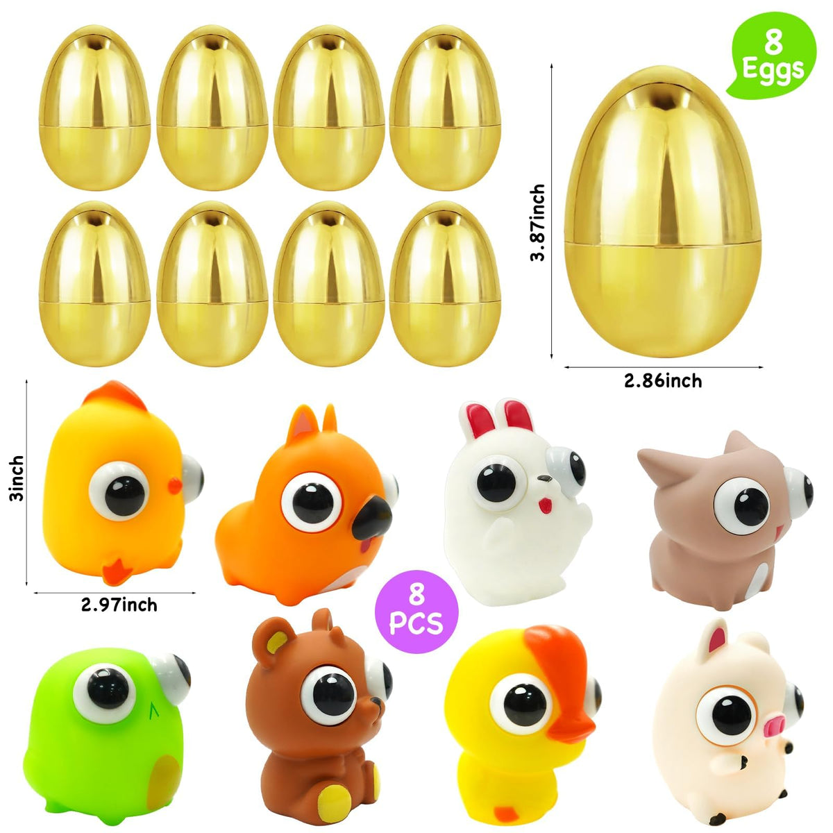 StzMamil egg opens to reveal eye-pop squishy toy; great for tactile play and gifting.