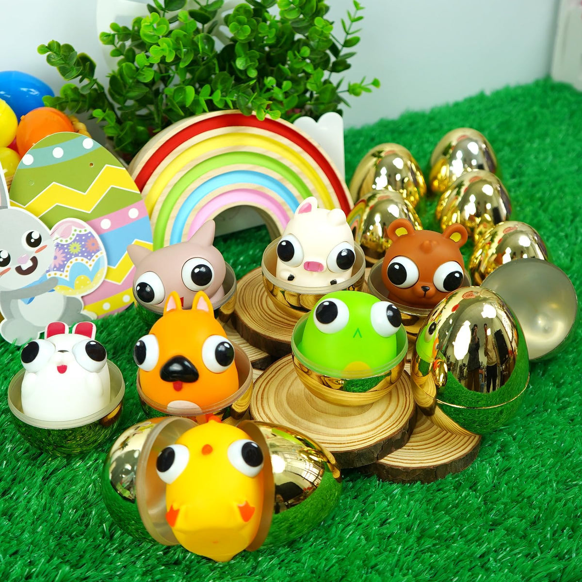 StzMamil eye-pop squishies inside; colorful sensory toys spark playful exploration.