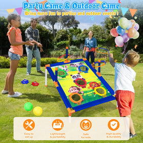 Subao ball toss challenge encourages active play and friendly family competition.