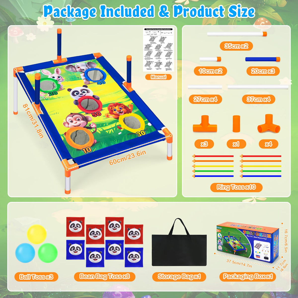 Subao durable construction stands up to repeated use, ideal for indoor and outdoor play.