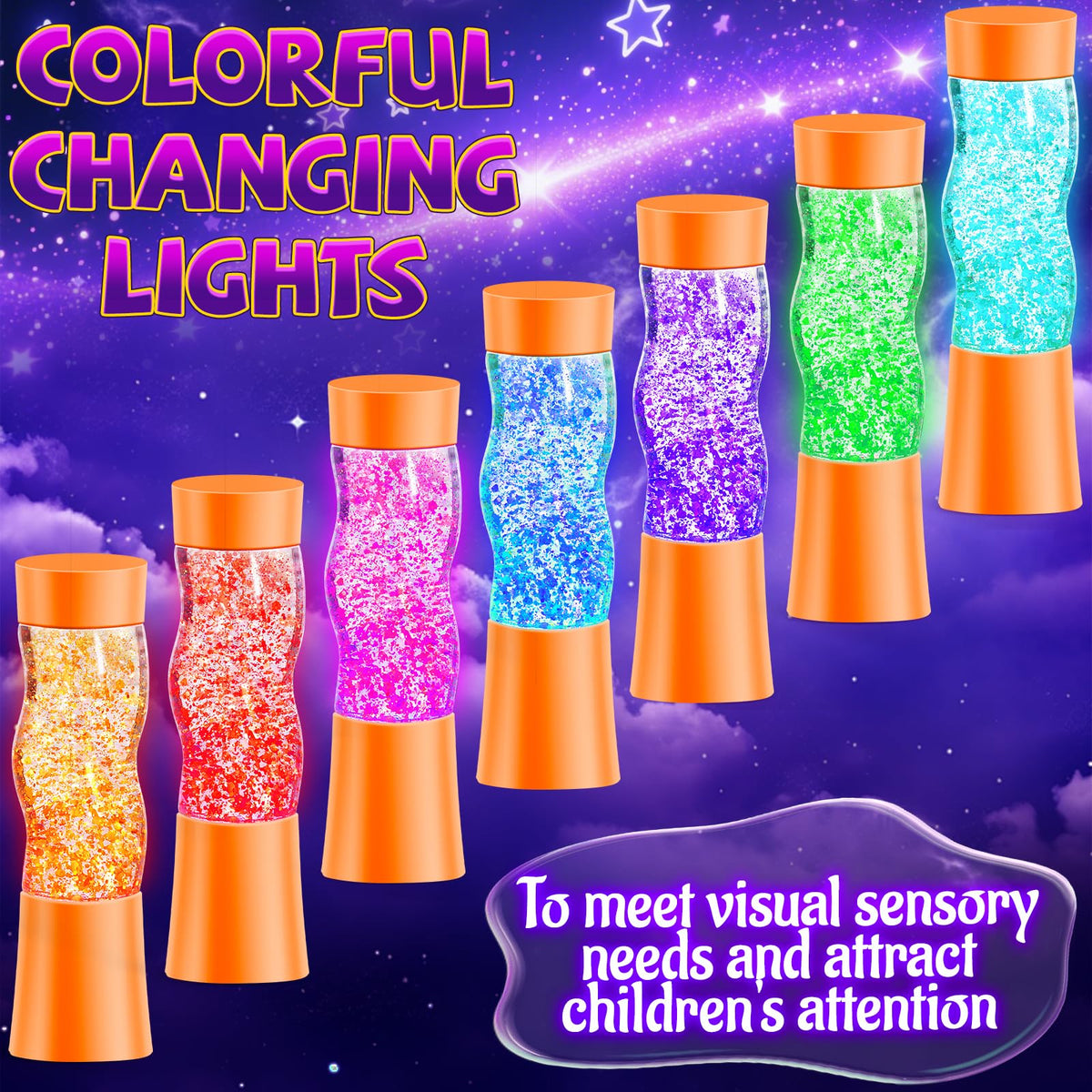 Subao light up tubes with multi-color lighting for engaging visual play