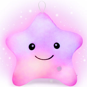 Subao sensory star pillow glow demonstrates calming color-changing light for bedtime