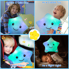 Subao plush star night light provides soft touch and security at bedtime