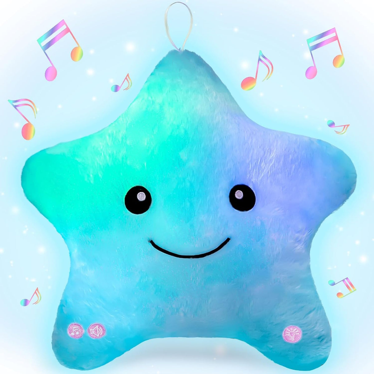Subao twinkle star pillow glow offers gentle, calming light for quiet time