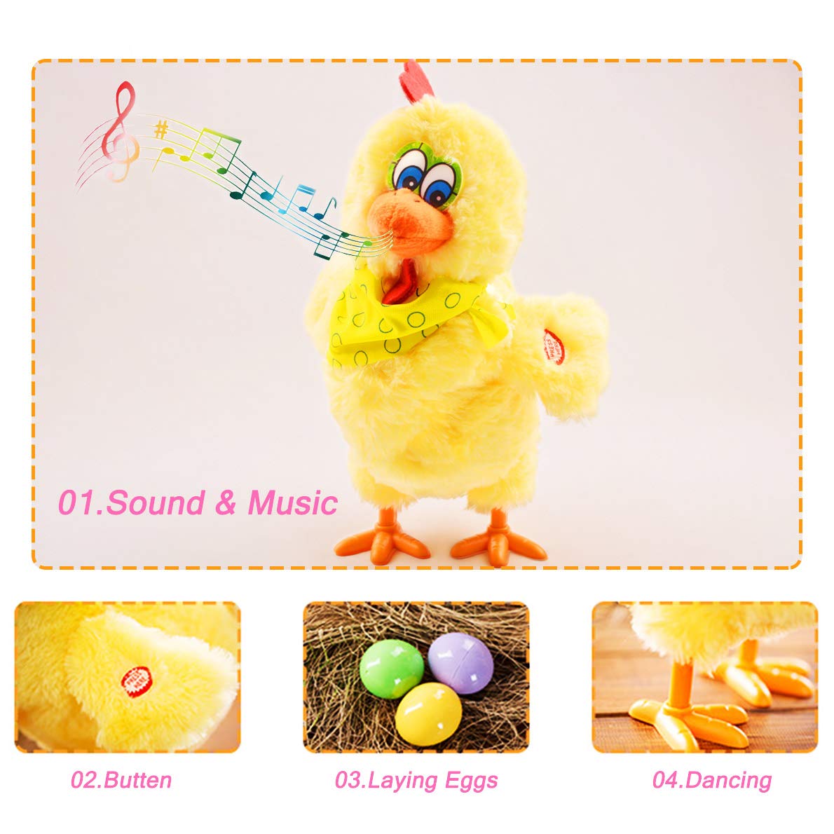 SuBleer plush chick dances and sings to entertain preschoolers.