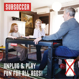 SUBSOCCER S3 two benches with nets ideal for family game nights.
