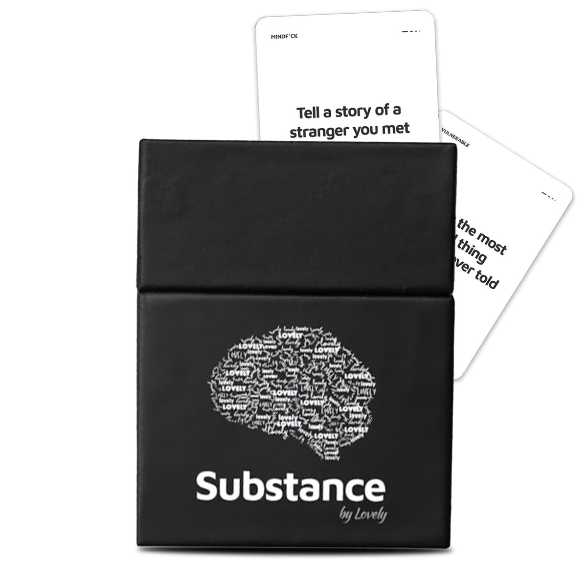 Substance card game deck illustration invites thoughtful conversations.