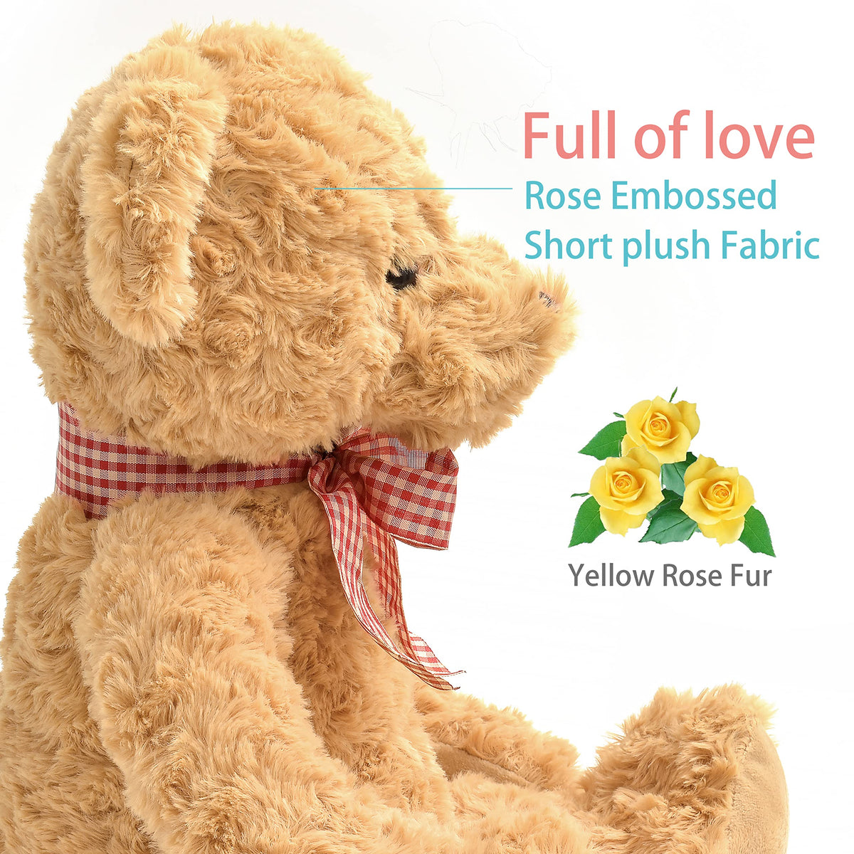 suepcuddly 20-inch posed teddy jaw enables expressive facial poses for photos